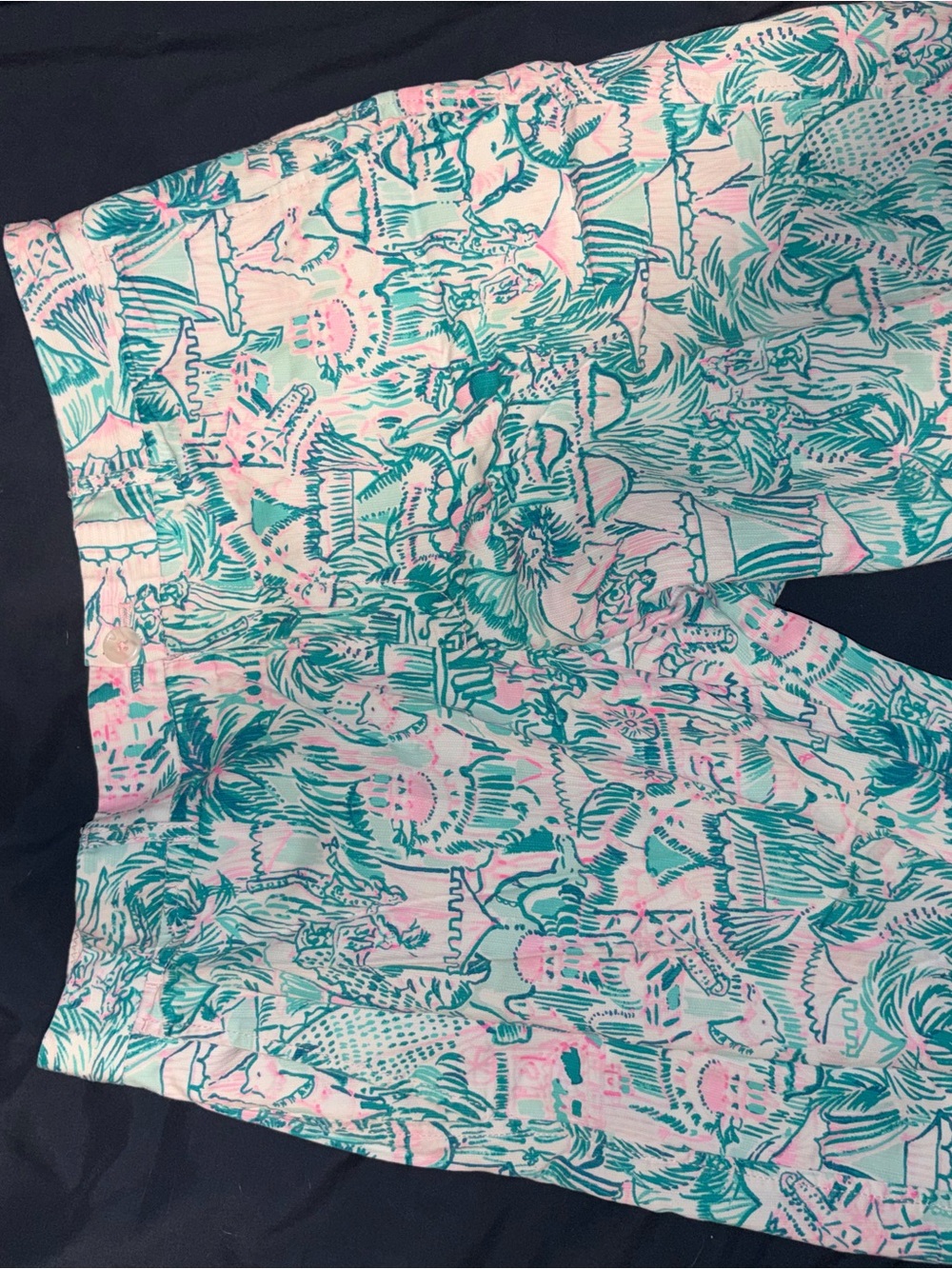 Lilly Pulitzer Pink and Teal Printed Men’s Shorts